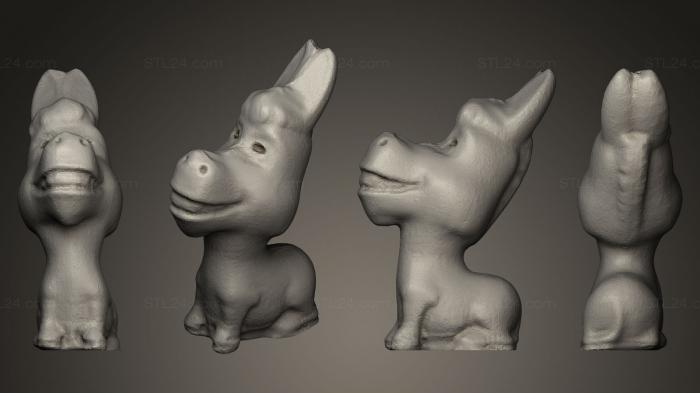 Статуэтки животных (Осел, STKJ_0250) 3D модель для ЧПУ станка